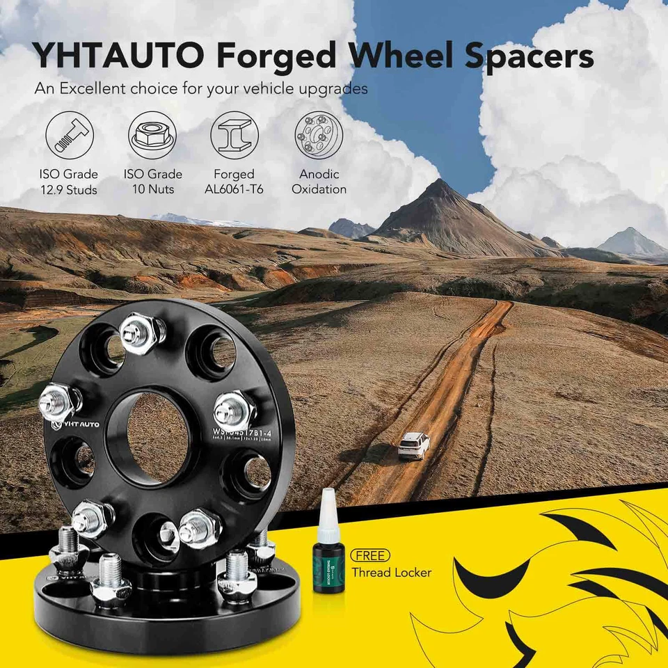 4 piezas espaciadores de rueda de 5x4,5" a 5x4,5" M12x1,25 56,1 mm 20 mm para Subaru WRX Ascent Foto 2 de 4