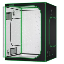VIVOSUN S558 5'x5' Indoor Grow Tent Mylar 100% Reflect 60"X60"X80" 6-10 Plants