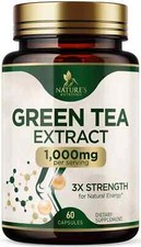 Green Tea - Natural Weight Loss  Fat Burn Supplement with 1000mg EGCG Extract