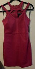 GUESS Los Angeles Women's Burgundy Caged Top Bodycon Party Dress - Size 6 - $98