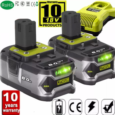 8.0Ah 5.0Ah 18V Akku Für RYOBI One Plus Lithium RB18L50 P108 Batterie DE 18 Volt