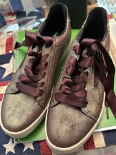 WOMENS LADIES GEOX SP SHINY BROWN SNEAKERS / SHOES SIZE 7 Mint Condition