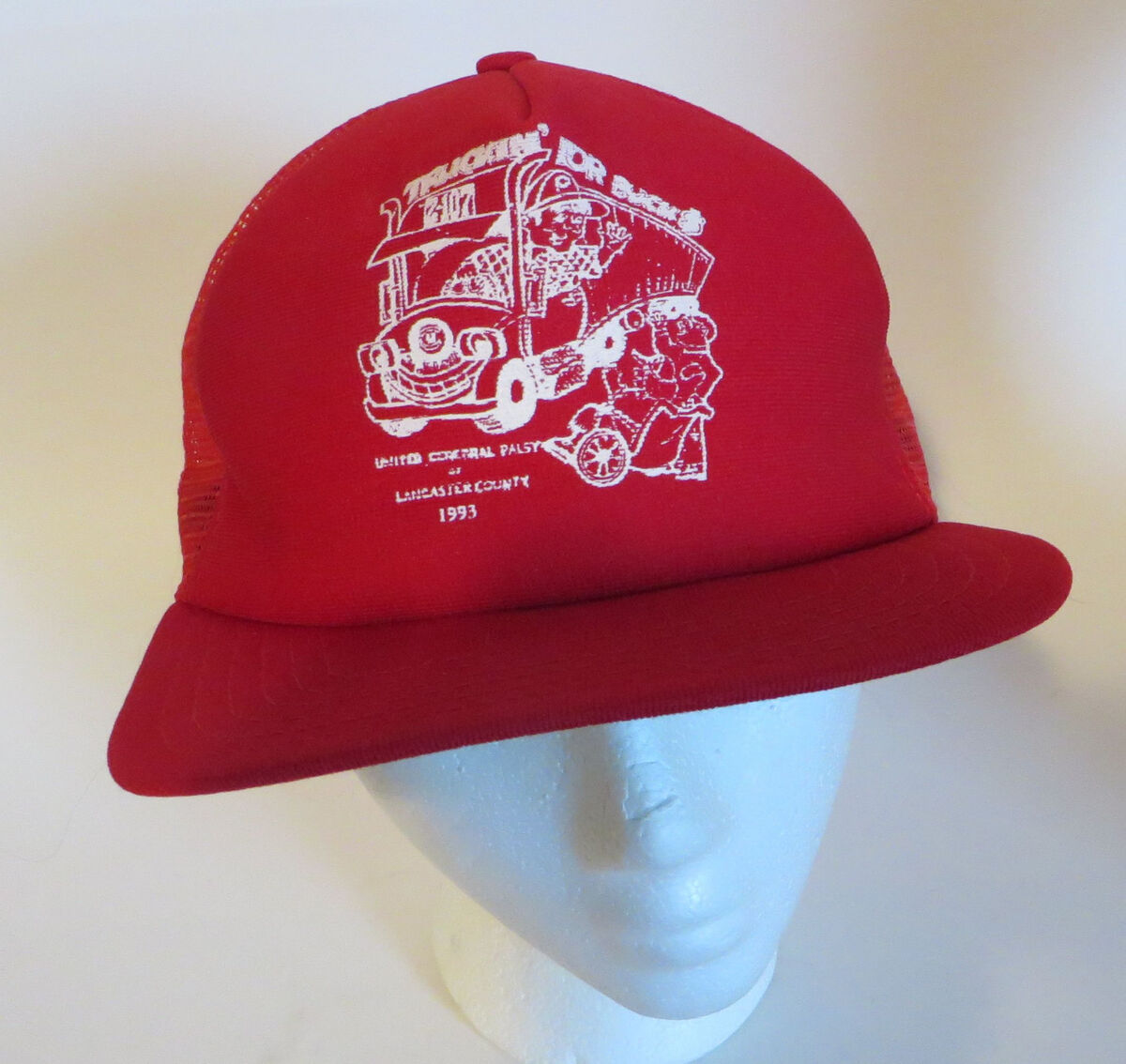 Trucker Mesh Back Snapback Cap Hat Truckin' For Bucks 1993 Trucker Mesh Back Snapback Cap Hat Truckin' For Bucks 1993