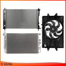 For 2010-2015 Chevrolet Equinox Cooling Fan And Radiator A/C Condenser Assembly