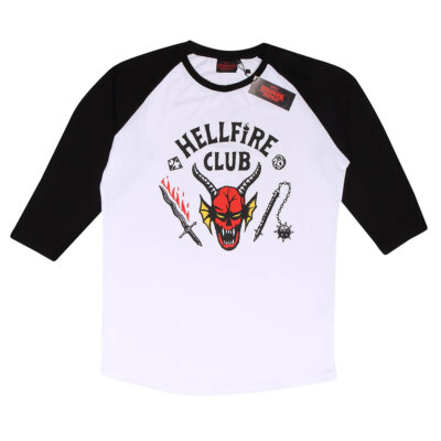 Stranger Things 'Hellfire Club Crest' 3/4 Ärmel Baseball-Shirt