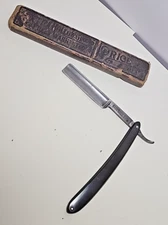 Vintage Straight Razor Baby Bull Dog Germany + Box JBTr34