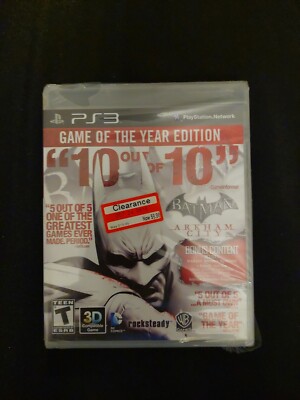 Batman Arkham City Game Of The Year Edition - PS3 - Brand New Factory Sealed