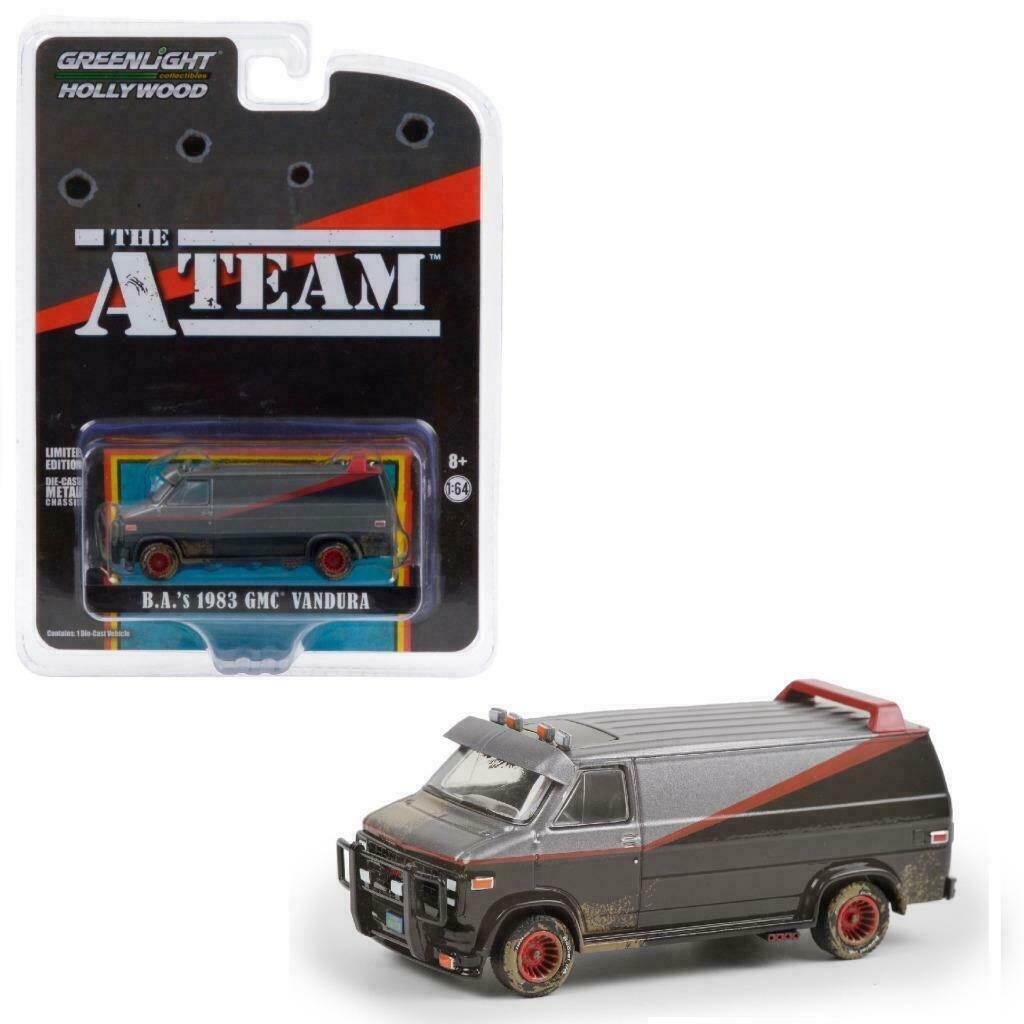 GREENLIGHT 1/64 1983 GMC VANDURA A-TEAM DIECAST VAN (WEATHERED
