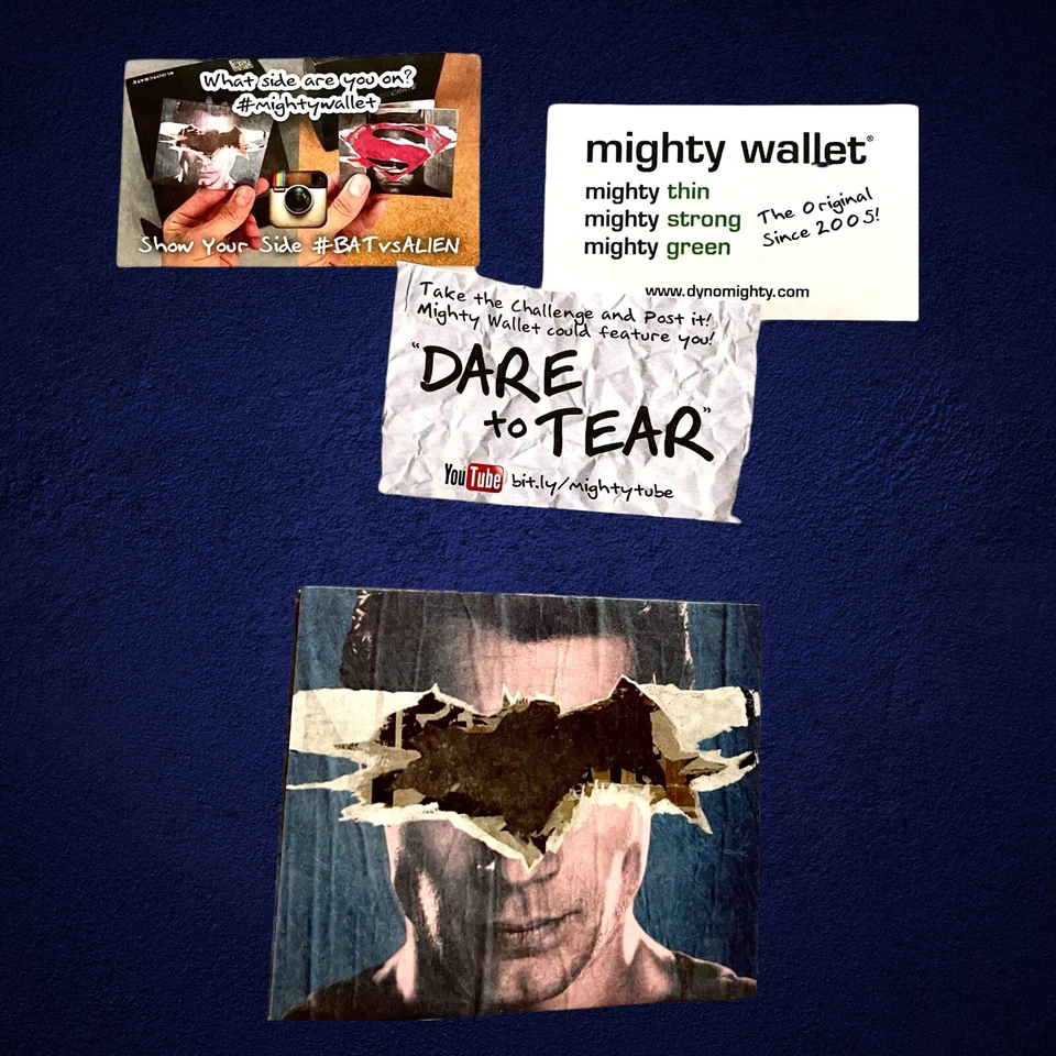 BATMAN VS SUPERMAN MIGHTY WALLET LOOT CRATE DYNOMIGHTY DESIGN TYVEK Father’s Day - Image 3 of 4