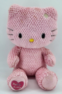 Build A Bear BAB Hello Kitty Sanrio Pink Waffle Plush Missing Bow 2011 Retired