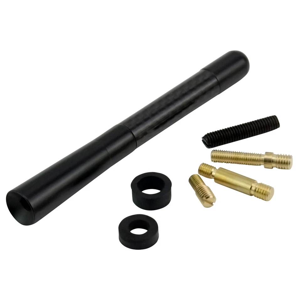 Universal Car Auto FM AM Radio Antenna Aerial Aluminum Alloy Carbon Fiber 4.7" - Image 3 of 4