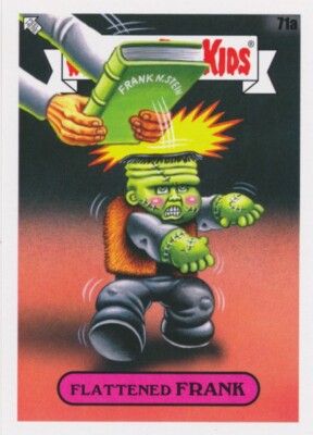 71a FLATTENED FRANK 2022 GPK Garbage Pail Kids Book Worms FRANKENSTEIN