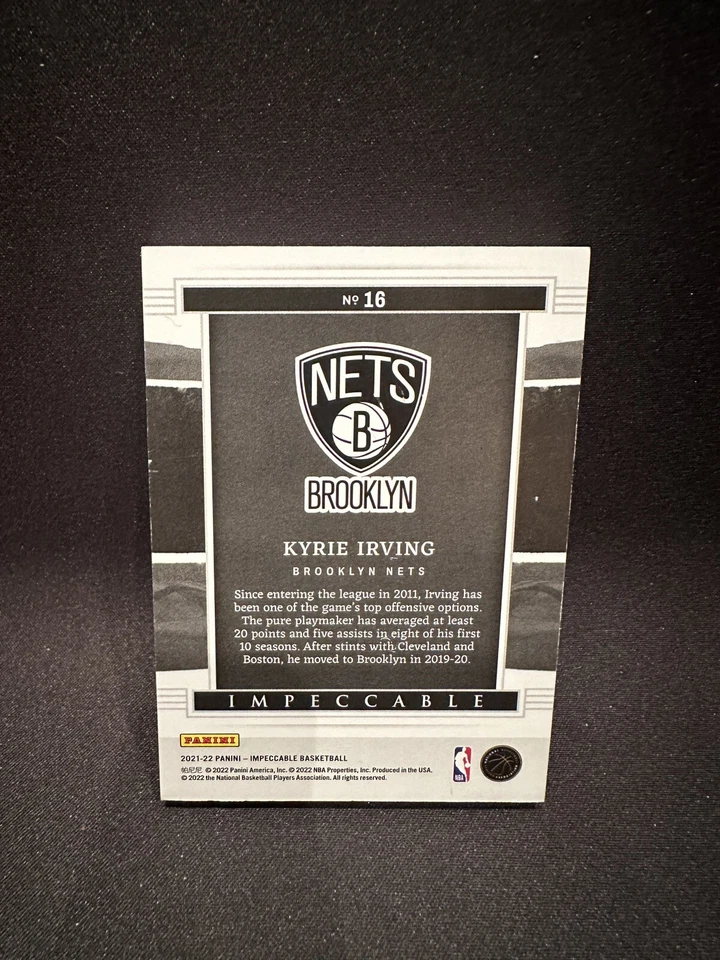 2021 Impeccable #16 Kyrie Irving .999 Fine Silver 1 Troy Ounce Oz /20 - Image 2 of 4