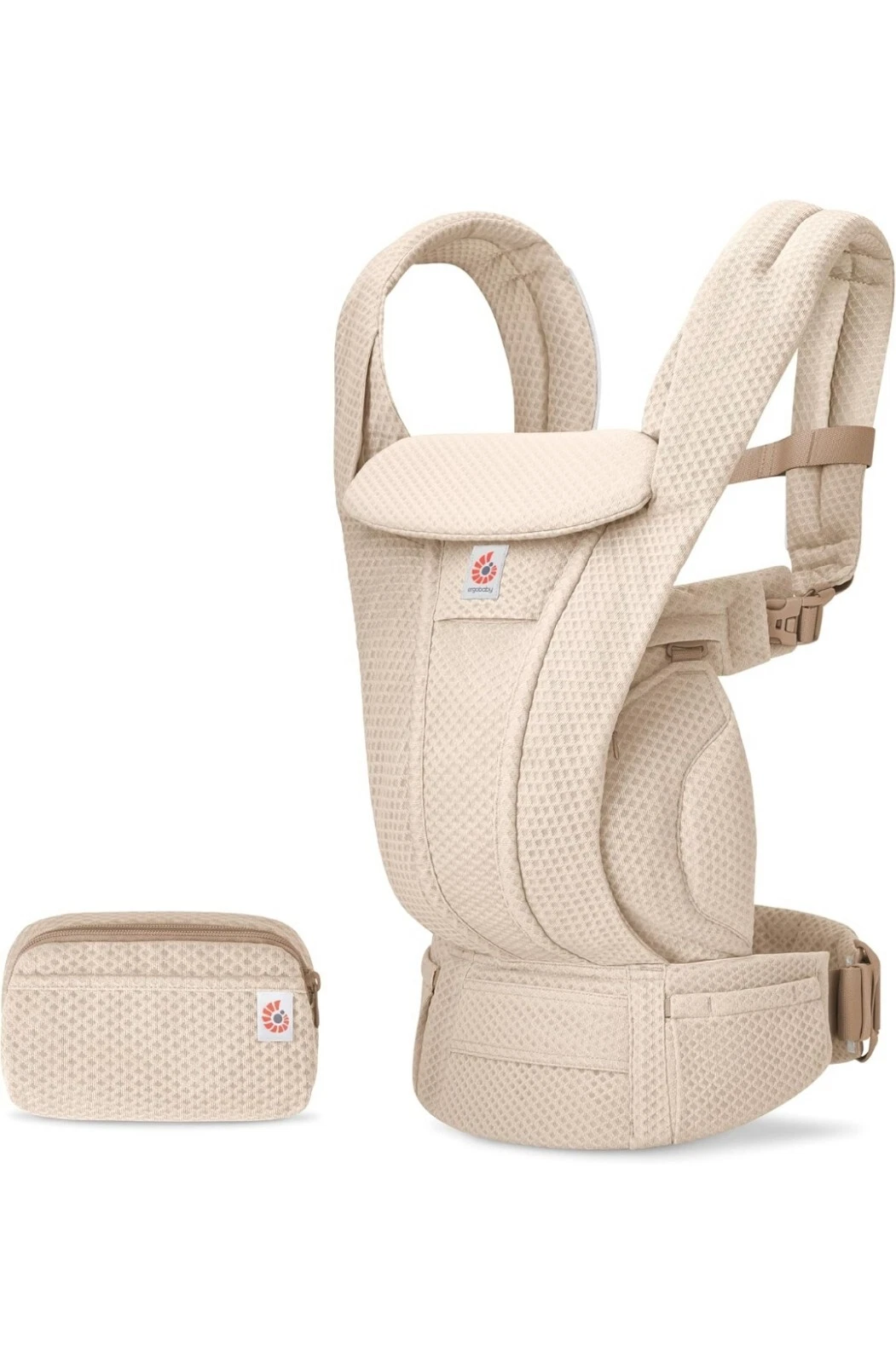 All-in-One Baby Carrier for Kids Ergonomic 4-Position mesh Travel System Beige