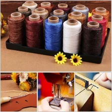 Waxed Thread 284 Yards, Leather Sewing Waxed Thread Cord 150D for Leather Shoes