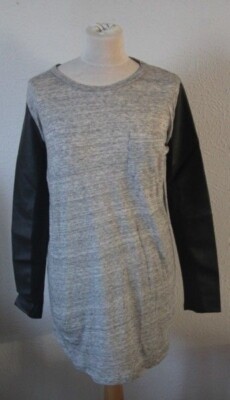 ORIGINAL AMERICAN RETRO ELIOTT KLEID LANGARM LEDER GRÖSSE 1 NEU