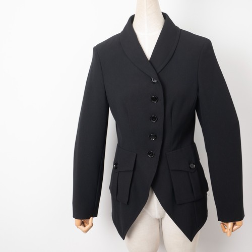 IVAN GRUNDAHL Copenhagen Microfiber Women's Asymmetric Black Blazer Jacket 38 M - Picture 7 of 15