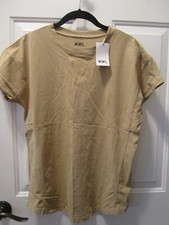 MADEWELL MWL SEAMED S/S TEE TOP IN TOASTED SESEAME SIZE XXS