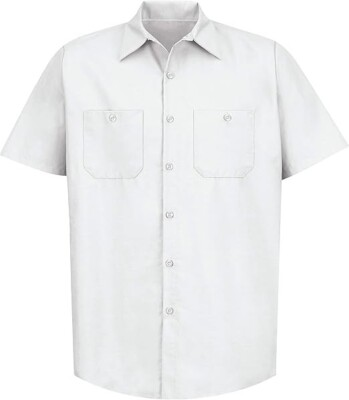 #ad Red Kap SP24 Mens Industrial Work Shirt Regular Fit Short Sleeve $17.09