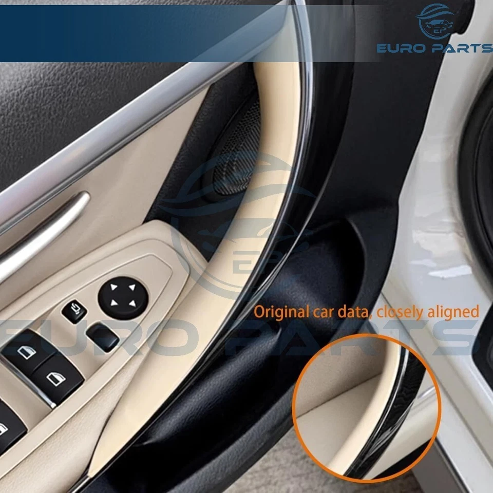Capa de puxador de porta interna bege 4 peças para BMW 3 SeriesF30 F31 M3 F35 - Imagem 3 de 4
