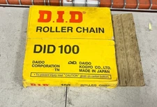 (QTY 1) D.I.D Daido  Roller Chain Did100, 96 Links, 10 Ft