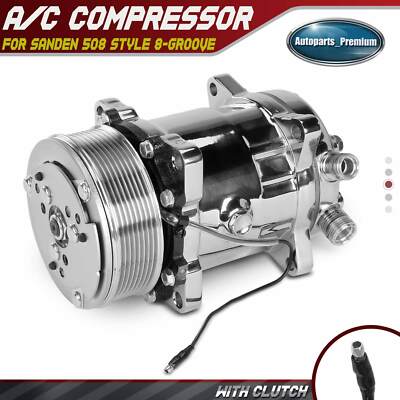 【チャン・ドンス 】 A/C Compressor w/ 8-Groove Pulley for Sanden 508 Style Serpentine