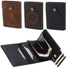 Airtag Wallet Genuine Leather Credit Card Money Holder AirTag Cover Air Tag Case