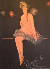 Early Art Deco Raybelle Lingerie Box, Beautiful Flapper, Fabulous Graphics