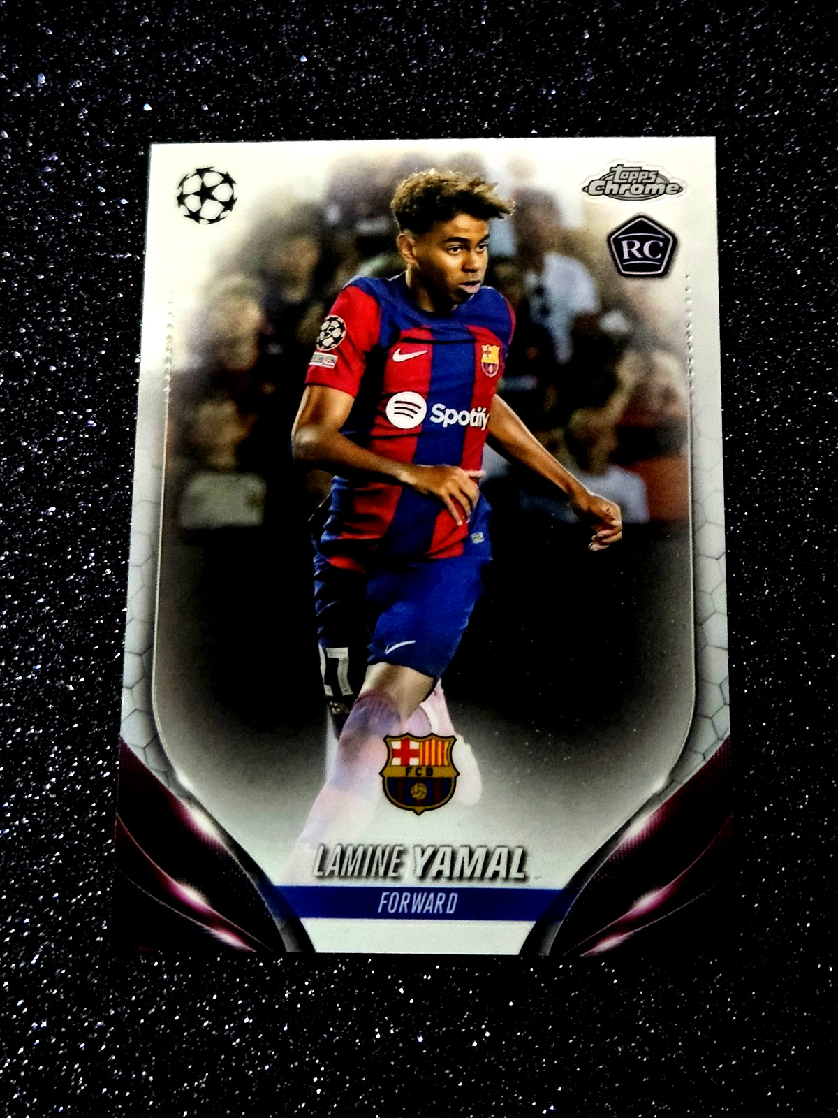 Lamine Yamal 2023-24 Topps Chrome UEFA Rookie #64 RC Classic Card GRADE ME 💙💙 view 3