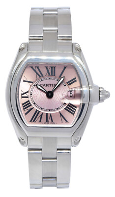 Cartier Roadster Steel Pink Ribbon Breast Cancer Awareness Watch