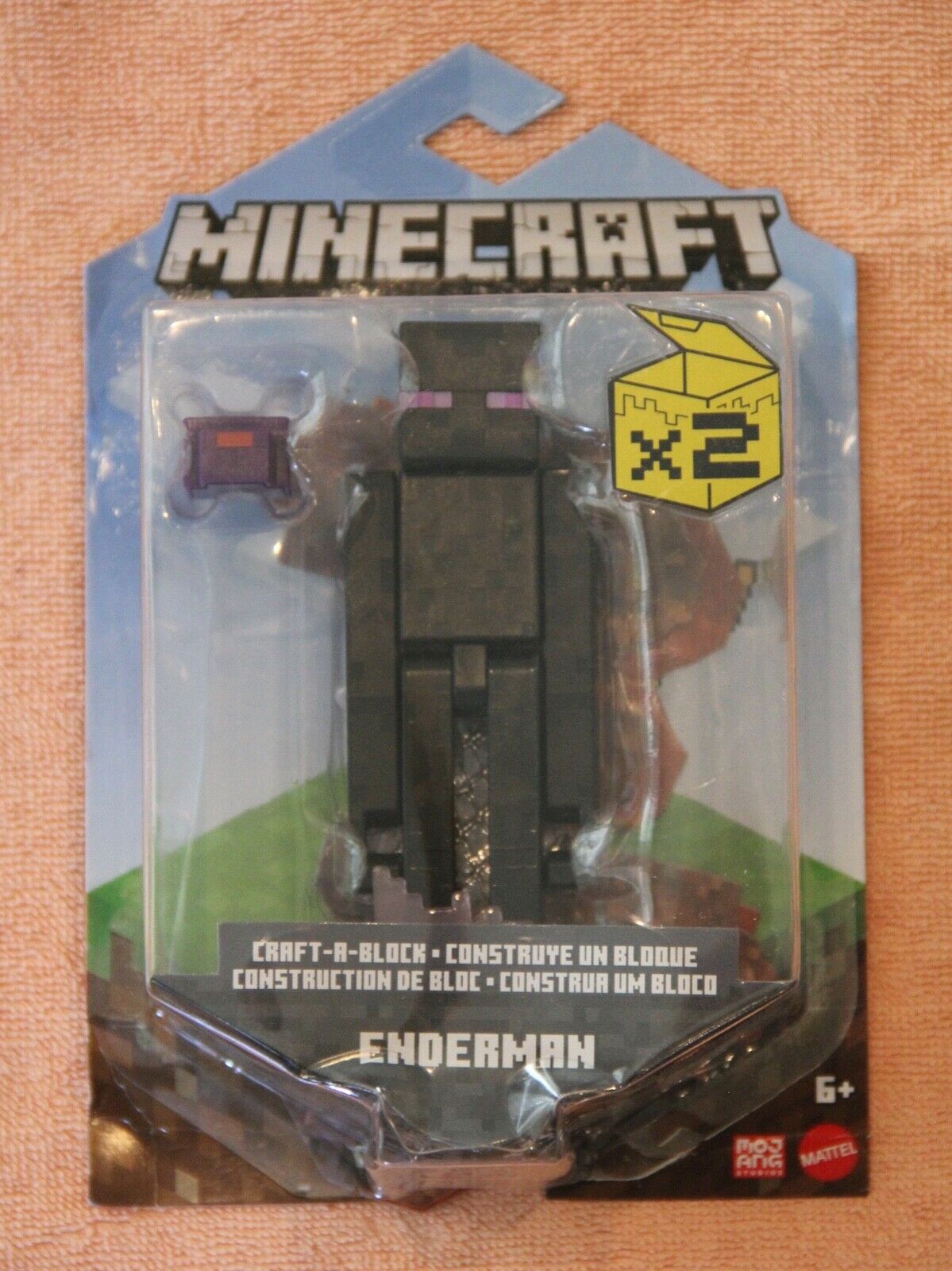 Minecraft Craft-A-Block ENDERMAN Action Figure Mattel New 4.5" Toy - NEW