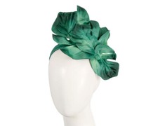 Large green leaves racing fascinator Max Alex...