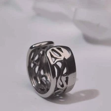 silver ear cuff clip on non-piercing stainless steel SINGLE earring unisex