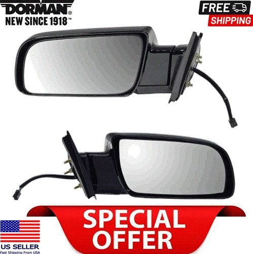 New 2 Side View Door Mirror Assembly L & R Replace GMC Chevy OEM # 15036360