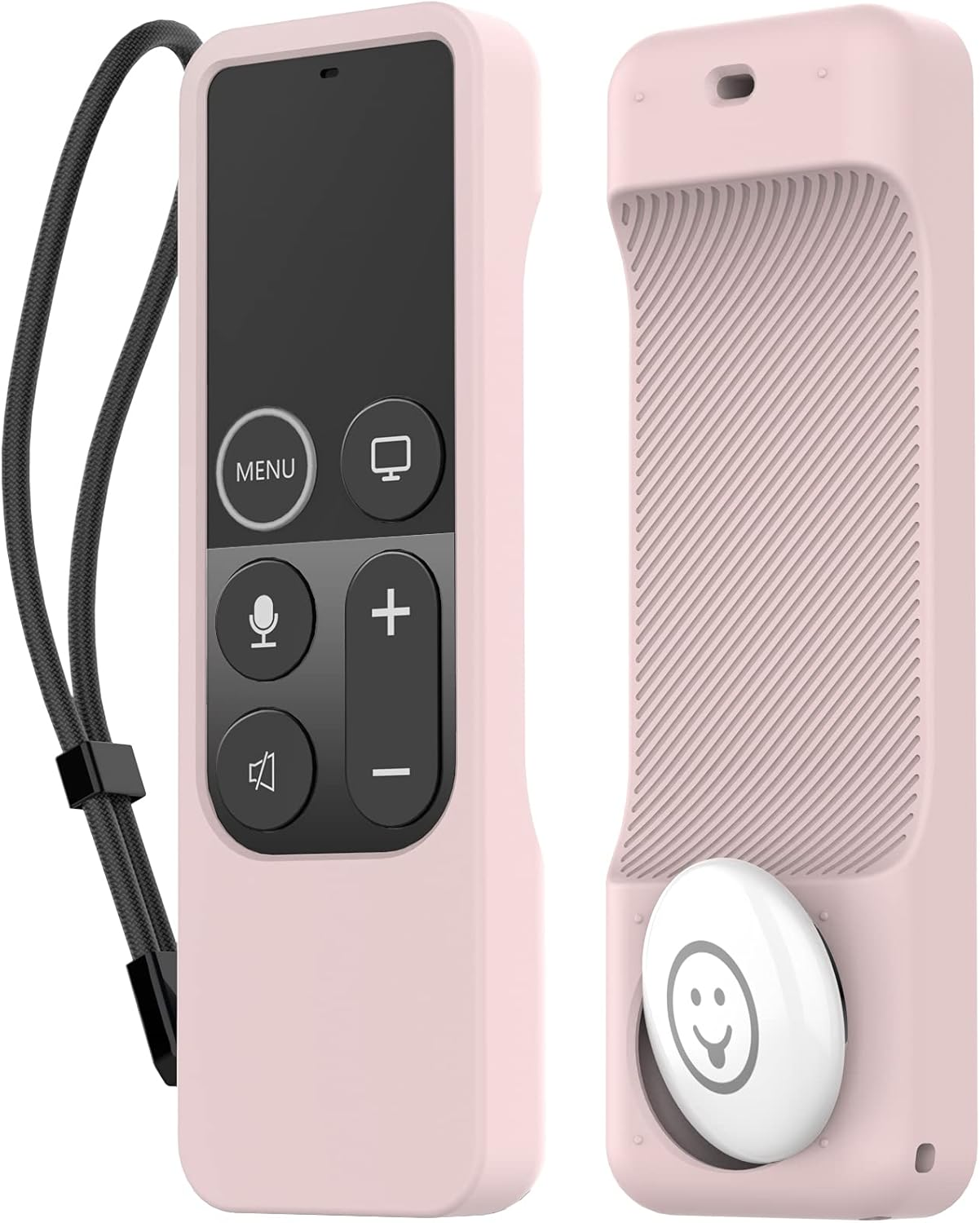 Anti-Slip Silicone Case for Apple TV Siri Remote with AirTag Holder