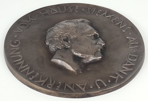 Bronze Medaille signiert A. Klingler Siemens Originalschatulle O732 - Picture 2 of 9