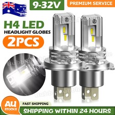 2pcs H4 Headlight Globe Light LED 6500K High Low Beam Replacement White