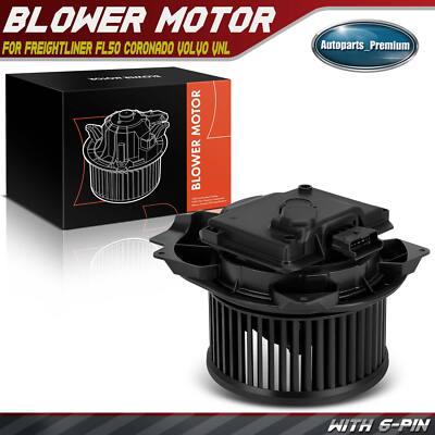 HVAC Heater Blower Motor w/ Wheel for Freightliner FL50 Coronado Volvo VNL VNM