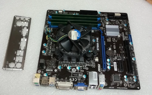 MSI B75MA-P45 G43 MS-7798 Mainboard  Sockel 1155 Inkl. Cpu i3 @ 3,3Ghz 8GB RAM #