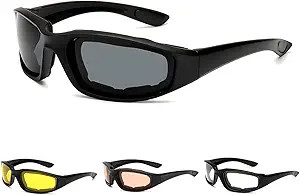 Motorcycle Riding Goggles, Cycling Sunglasses with Soft Pad, Windproof Gray