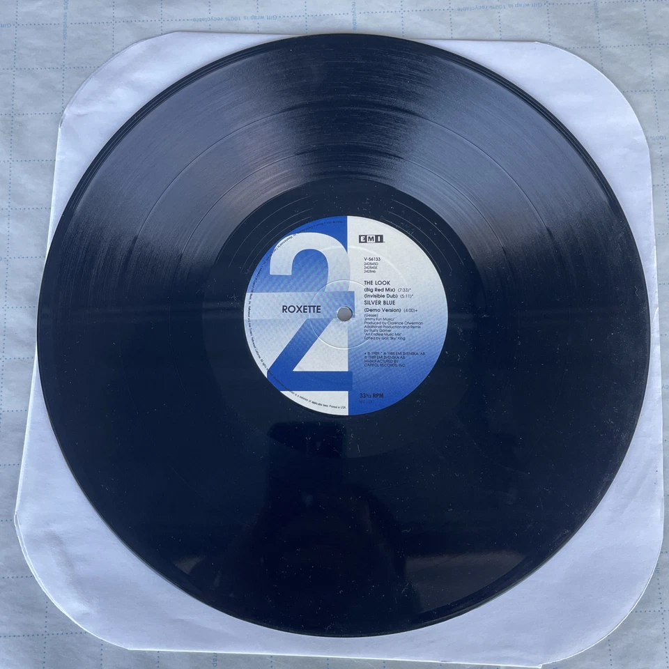 Roxette: The Look / Silver Blue 1988 EMI (V-56133) 7" Vinyl Record 12” - EX Foto 4 de 4