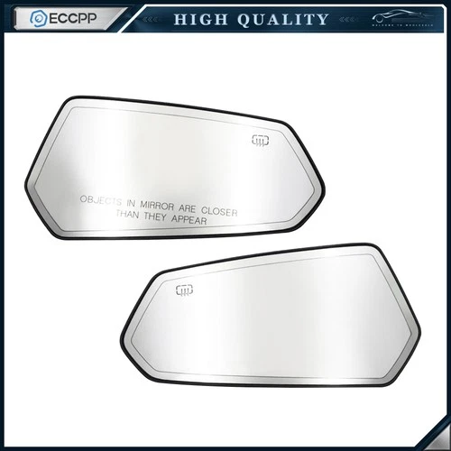 Mirror Glass Chrome Heated for 10-15 Chevy Camaro w/ Backing Plate