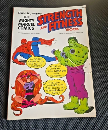 VTG 1976 Mighty Marvel Strength and Fitness Book Stan Lee - Hulk Cover - READ