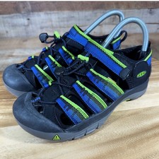 KEEN Sandals Kids Boys 4 Blue Green Newport H2 Waterproof Hiking Sport