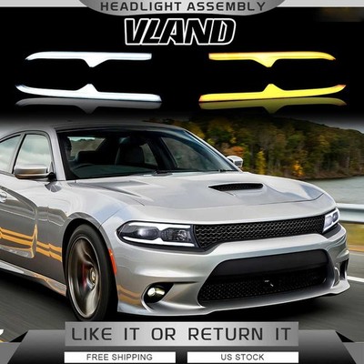 FULL LED DRL Headlights For 2015-23 Dodge Charger W/Start Animation Plug & Play