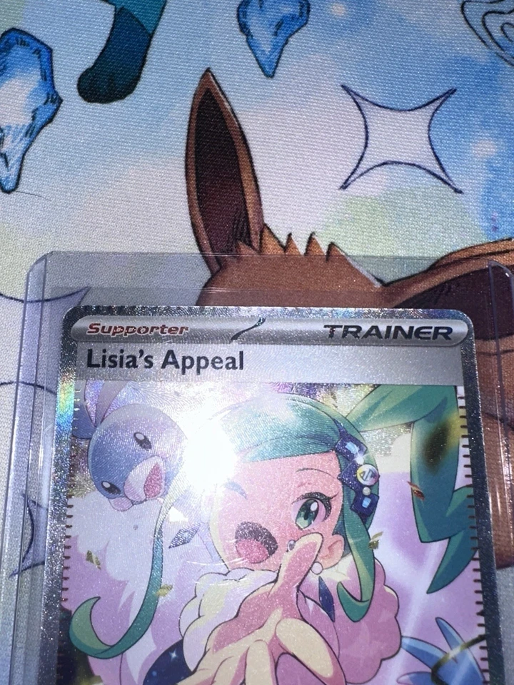 Pokémon TCG Lisia's Appeal Full Art Trainer Surging Sparks 246/191 !CRIMP ERROR! - Image 4 of 4