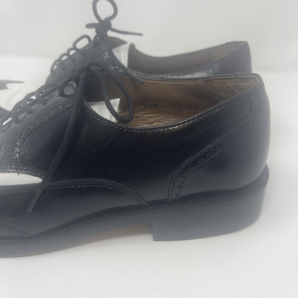 Vintage Stacy Adams 7 1/2 M Rockabilly Wingtip Oxford Shoes 