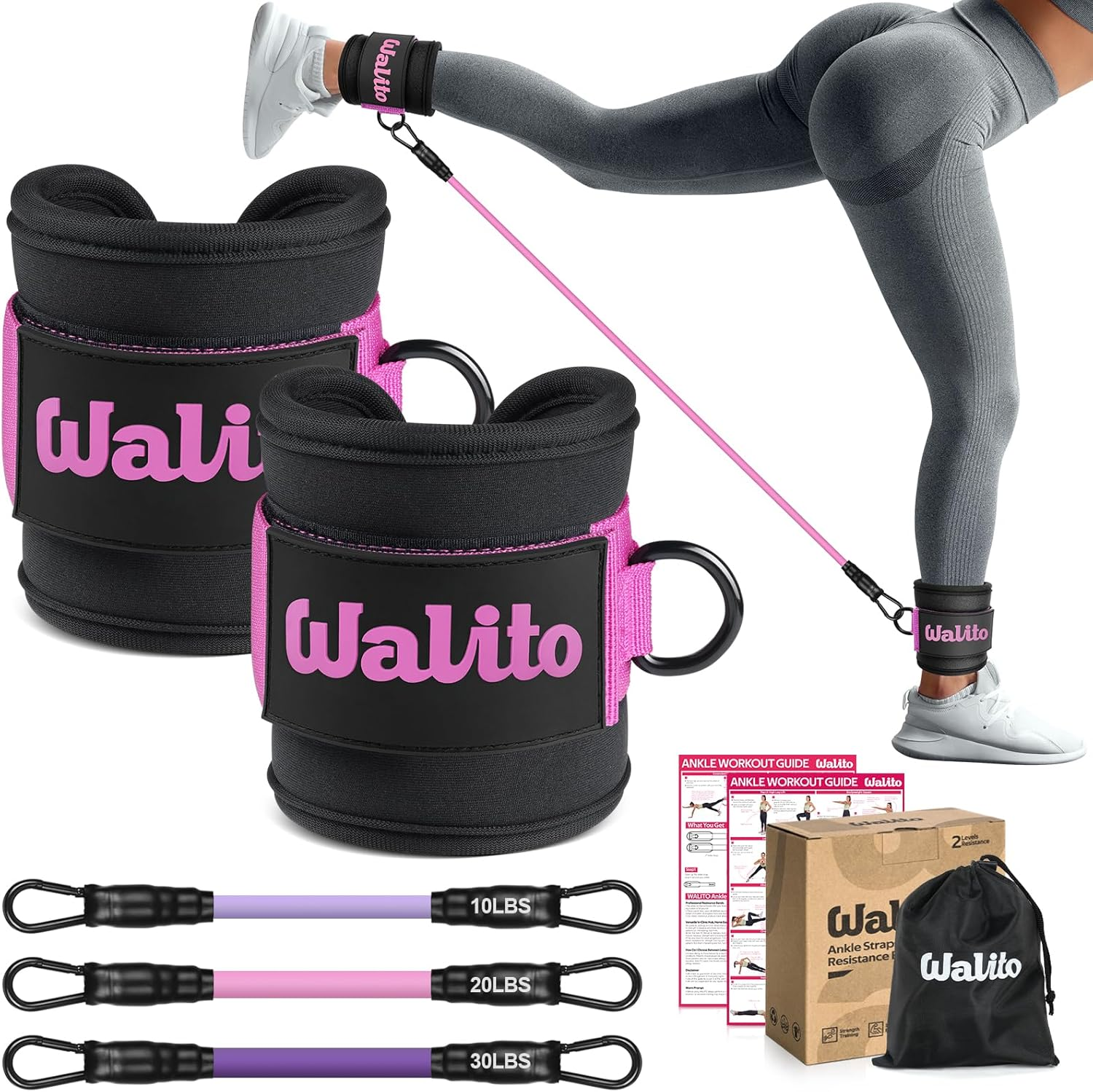 Ankle Resistance Bands with Cuffs