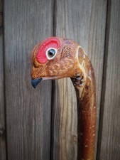 bird handle hand carved wooden walking stick for men women cane best gift