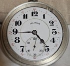ILLINOIS OPEN FACE AMBASSADOR MODEL 16 SIZE 19 JEWEL NICKEL FINISH POCKET WATCH — photo 6